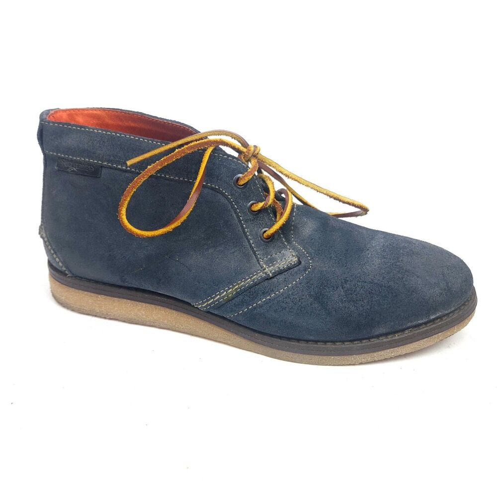 1883 by Wolverine Mens Julian Chukka Boot, Blue Suede, Size 10.5